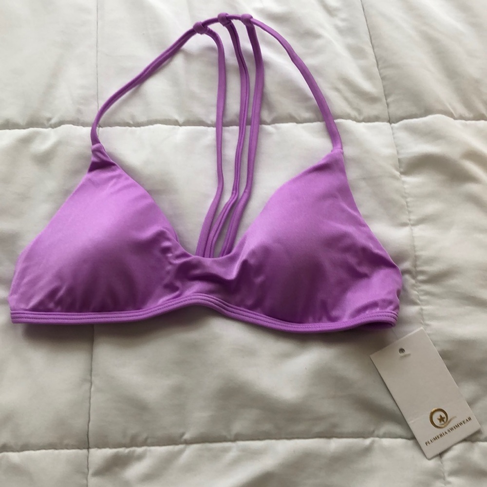 Plumeria bikini top.